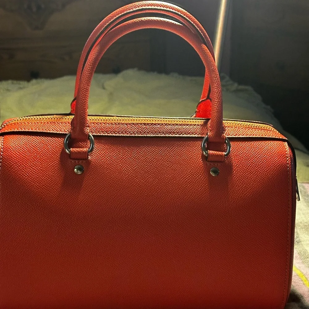 NWOT Coach Tangerine Leather Crossbody Bag - Picture 4 of 7